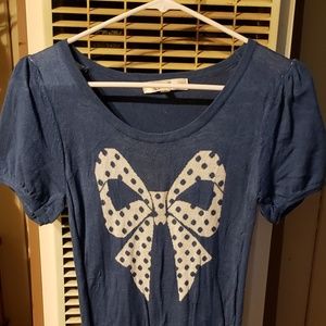 Blue Bow sweater tee